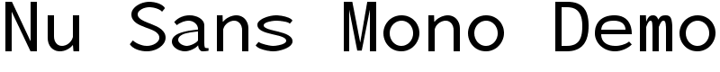 Nu Sans Mono Demo Font