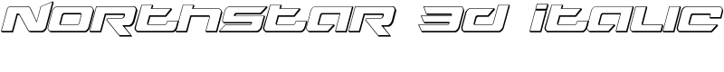Northstar 3D Italic Font