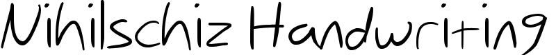 Nihilschiz Handwriting Font