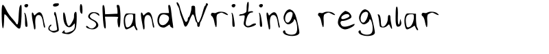 Ninjy'sHandWriting regular Font