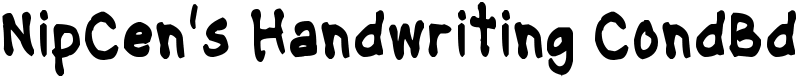 NipCen's Handwriting CondBd Font