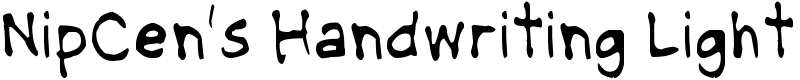 NipCen's Handwriting Light Font