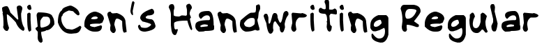 NipCen's Handwriting Regular Font