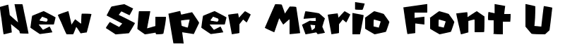 New Super Mario Font U Font