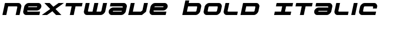 Nextwave Bold Italic Font