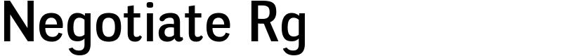 Negotiate Rg Font