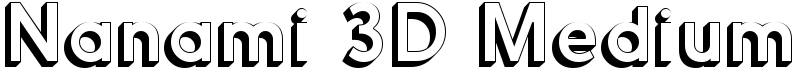 Nanami 3D Medium Font