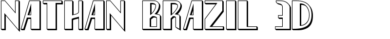 Nathan Brazil 3D Font