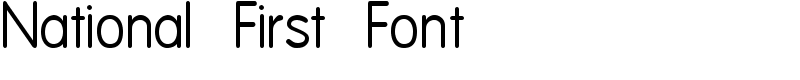 National First Font Font