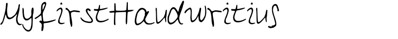 MyfirstHandwriting Font