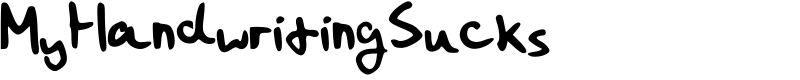 MyHandwritingSucks Font