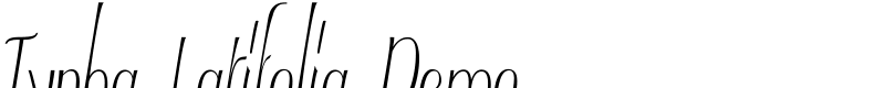 Typha Latifolia Demo Font