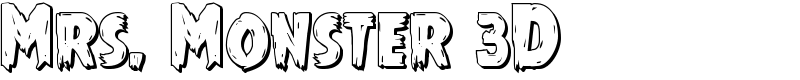 Mrs. Monster 3D Font