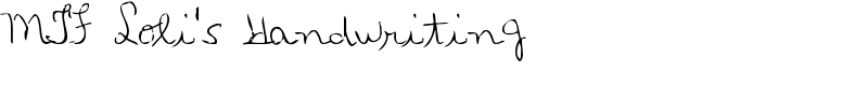 MTF Loli's Handwriting Font