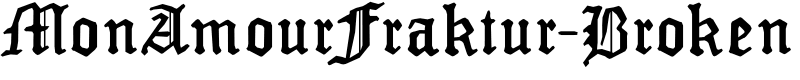 MonAmourFraktur-Broken Font