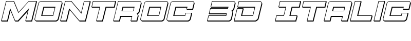 Montroc 3D Italic Font