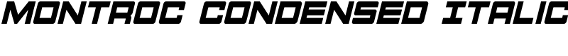 Montroc Condensed Italic Font