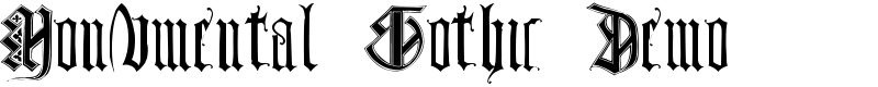 Monumental Gothic Demo Font