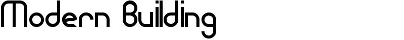 Modern Building Font