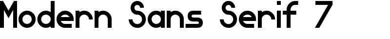 Modern Sans Serif 7 Font