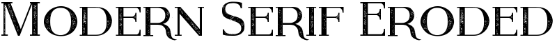 Modern Serif Eroded Font