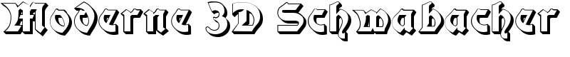 Moderne 3D Schwabacher Font