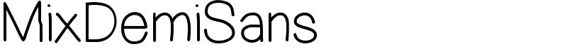 MixDemiSans Font