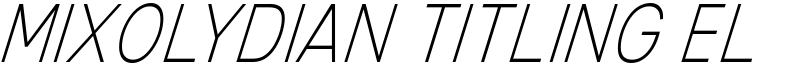 Mixolydian Titling El Font