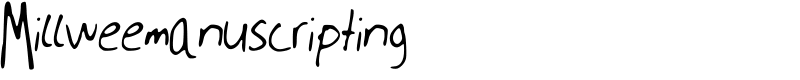 Millweemanuscripting Font