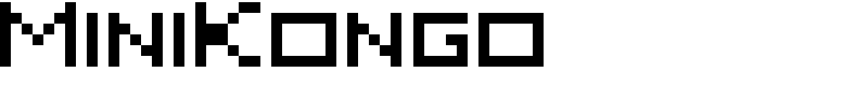 MiniKongo Font