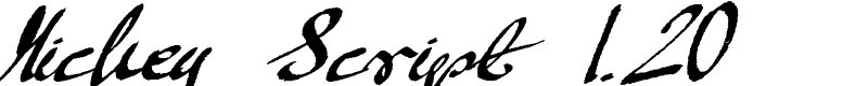 Mickey Script 1.20 Font