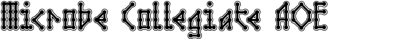 Microbe Collegiate AOE Font