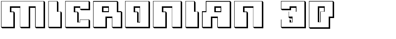 Micronian 3D Font