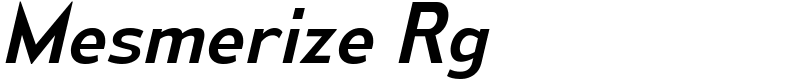 Mesmerize Rg Font