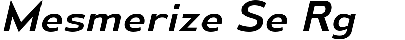 Mesmerize Se Rg Font