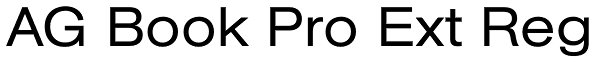 AG Book Pro Ext Reg Font