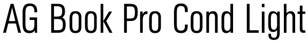 AG Book Pro Cond Light Font