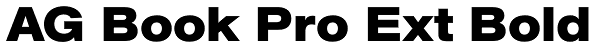 AG Book Pro Ext Bold Font