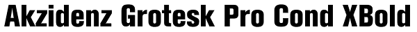 Akzidenz Grotesk Pro Cond XBold Font