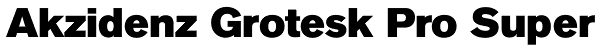 Akzidenz Grotesk Pro Super Font