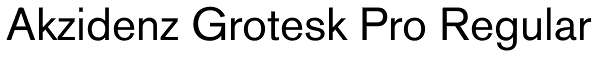 Akzidenz Grotesk Pro Regular Font