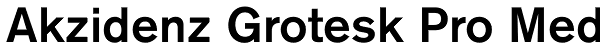 Akzidenz Grotesk Pro Med Font
