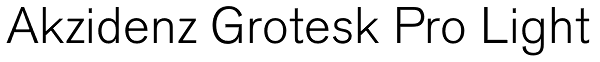 Akzidenz Grotesk Pro Light Font