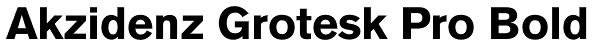 Akzidenz Grotesk Pro Bold Font