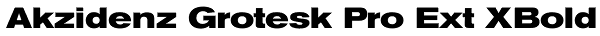 Akzidenz Grotesk Pro Ext XBold Font