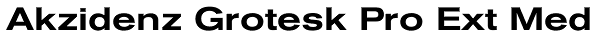 Akzidenz Grotesk Pro Ext Med Font