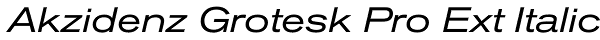 Akzidenz Grotesk Pro Ext Italic Font