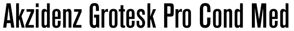 Akzidenz Grotesk Pro Cond Med Font