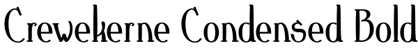 Crewekerne Condensed Bold Font