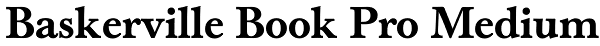 Baskerville Book Pro Medium Font